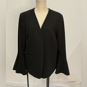 Nine West Black Women's Blazer with Flared Sleeves Plus size 16 Open Front
